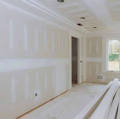 Completed drywall installation